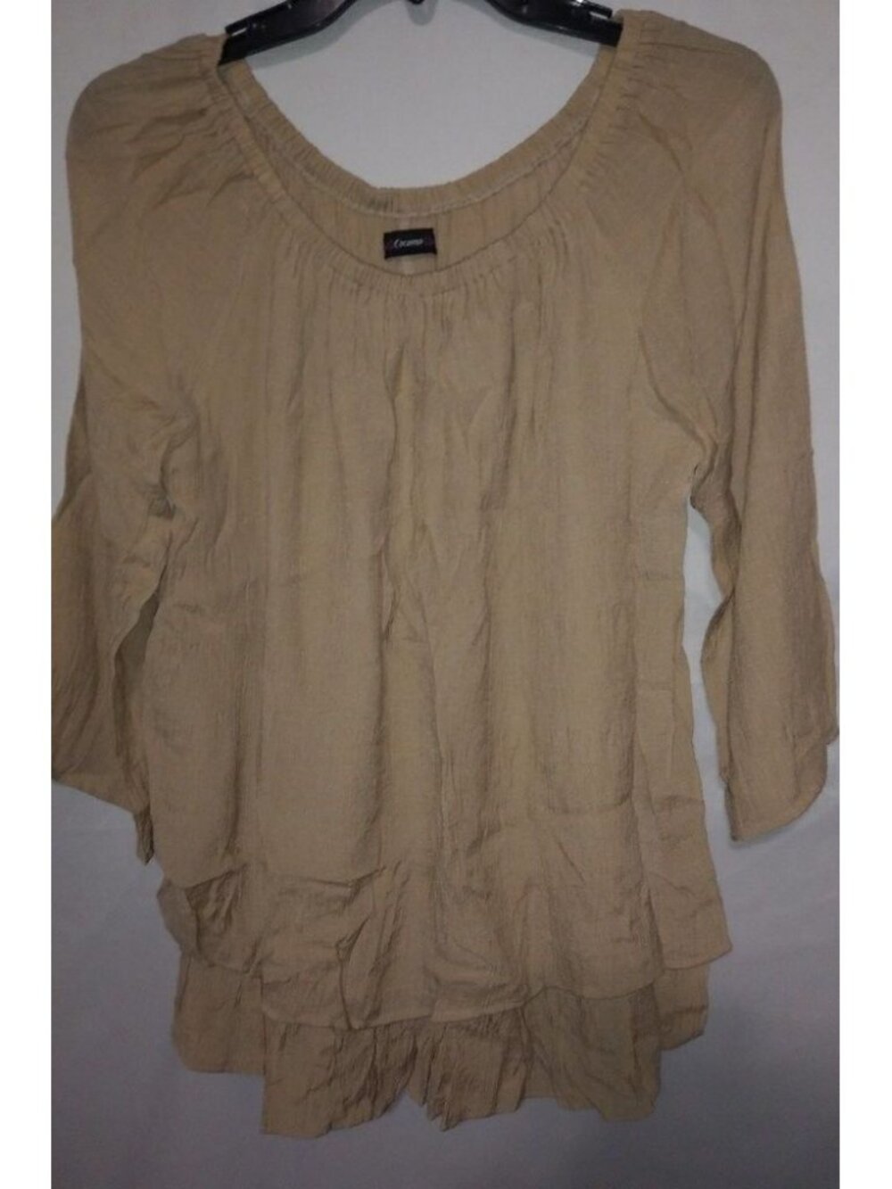 Cocomo S/M Beautiful Golden Peasant Top